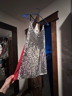The Ragged Priest Metallic Sequin Top